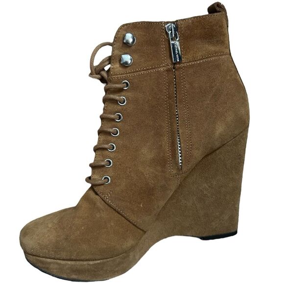 Michael Kors JADA Ankle Lace-Up Wedge Boot Size 8 - Picture 5 of 11